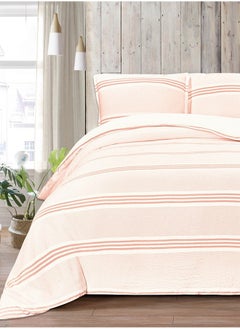 Buy Double Duvet Set 3 Piece Pink in Saudi Arabia