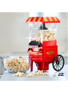 Buy Carnival Popcorn Maker – Nostalgia Hot Air Popcorn Machine for Movie Nights – Vintage Style, Oil-Free, Healthy Homemade Popcorn in UAE