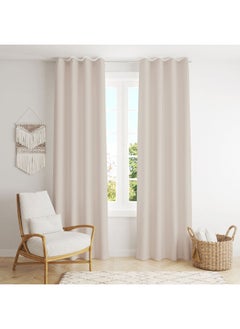 اشتري Blackout Curtains  Thermal Insulated Fabric 1panel - Beige-140x280 في مصر