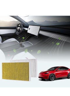 اشتري Air Filter for Tesla Model Y Model 3 Filter Accessories Model Y 2016-2023, with Activated Carbon Replacement Cabin Air Intake Filter(Set of 2) في الامارات