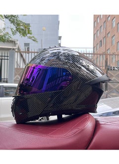 اشتري New Double Mirror Helmet Semi Full Cover Four Seasons Motorcycle Helmet في الامارات