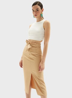 Buy Side Slit High Waist Skirt in UAE