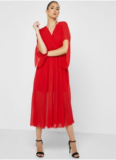 Buy Surplice Neck A-Line Dress in UAE