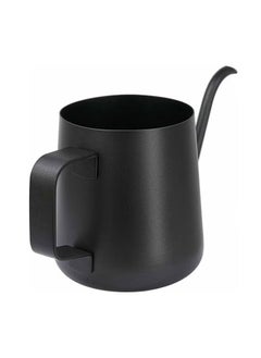 اشتري V60 Pour Over Kettle Goose Neck Long Narrow Spout With Lid Drip Coffee Tea Pot Pitcher Black 350ml في السعودية