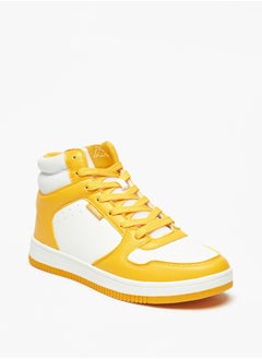 Buy Women's Colourblock High-Top Sneakers with Lace-Up Closure in Saudi Arabia