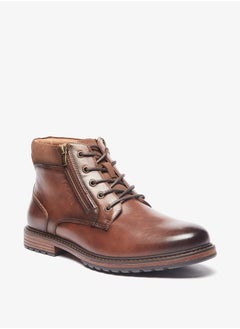 اشتري Men's Solid Chukka Boots with Zip Closure في الامارات