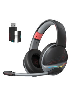 Buy NUBWO G08 Dual Wireless Gaming Headset with Microphone for PS5, PS4, PC, Mobile, Tablet, 2.4Ghz Wireless+Bluetooth TF RGB Light in Saudi Arabia