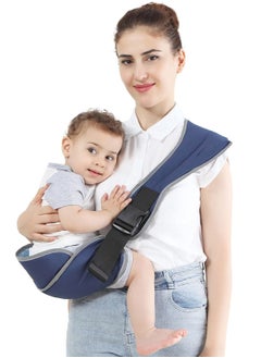 اشتري Toddler Carrier, Portable Adjustable Child Sling, Ergonomic One Shoulder Labor Saving Polyester Half Wrapped Toddler Sling with Anti-Slip Particles, for Children 6-36 Months في الامارات