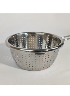 Buy Multipurpose Versatile Kitchen Gadgets Stainless Steel Long Handle Colander Micro Perforated Strainer Drainer for Rice Fruits Vegetable Noodles Pasta Beans Grains Washing Filter Basket for Kitchen Bowl Storing and Straining Purpose in UAE