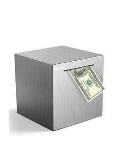 Buy Money pot Safe Piggy Bank For Cash Safe Saving Adults Stainless Steel Money Saving Box Adults Kids Savings Bank Must Break to Open Metal Money Bank for Cash Safe Saving (Silver, 5.9 Inch) in UAE