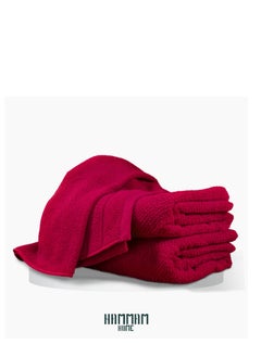 اشتري 100% Egyptian cotton towel from Hammam Home, burgundy color في مصر