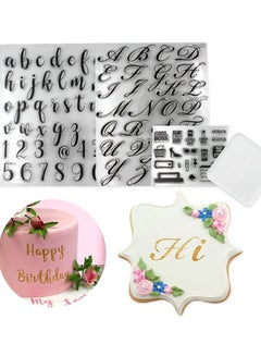 Buy 4 Pcs Alphabet & Numbers Fondant Cake Mold DIY Cookie Stamp High Heel Sunglasses Fondant Molds for Fondant Biscuit Cake Cookie Mold Baking Tool in UAE