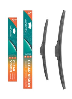 Buy WiperEx Wiper Blades for Ford ecosport 2013 22" + 16" All Weather, Uniform Wiping, Premium Rubber, Perfect Fit, Silent, Reduced Wind Lift, No Marks (Set of 2) in UAE