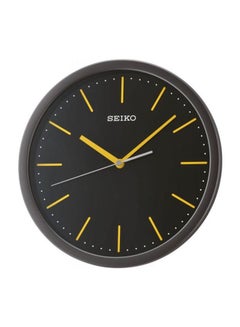 Buy QXA476Y Analog Wall Clock - Black/Yellow Dial in Egypt