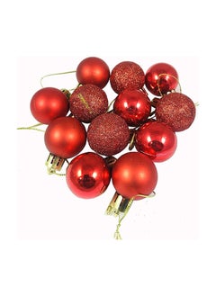 Buy 12 -Pieces Red Small Balls For Christmas Tree in Egypt