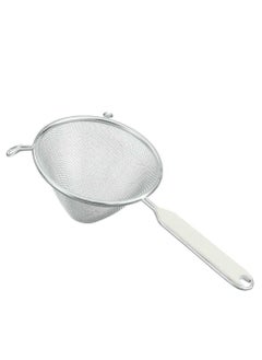 اشتري Stainless Steel Conical Strainer Plastic Handle white Lab 14 cm-Silver,White في الامارات