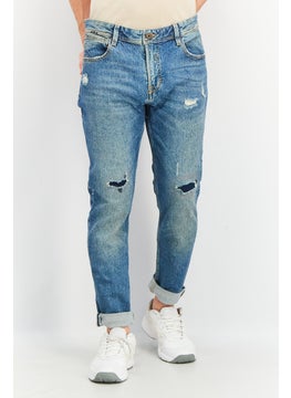 اشتري Men Slim Fit Wash Non-Stretchable Denim Jeans, Blue في الامارات