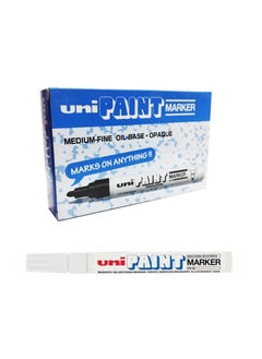 Buy 12-Piece Paint Marker Bullet Tip White Ink in UAE