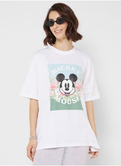 Buy Mickey Oversize Graphic Print T-Shirt in UAE