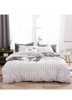 Buy 4-Piece Checkerboard Bedding Set Double Bed Queen Size Double Bed Size 200 * 230 in UAE