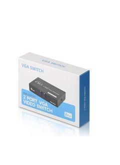 Buy PASOW VGA 2 in 1 Out 2 Port VGA Switch Press Button Two Way VGA Vedio Switch for PC TV Monitor -Black in Egypt