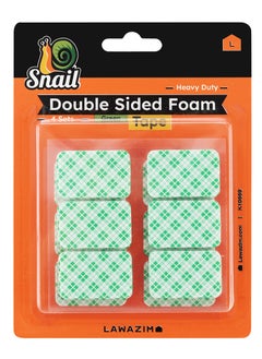 Buy Snail Heavy Duty Foam Double Sided Tape Green 4 Piece | Adhesive Mounting Tape Suitable for Wood, Metals, Glasses, Papers,Plastics,Fabrics, Walls and Door in Saudi Arabia