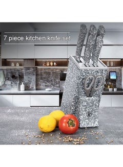 Buy 7 Piece Stainless Steel Knife Set in UAE