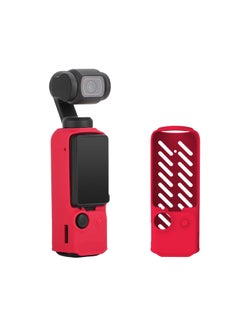 Buy Protective Case For DJI Osmo Pocket 3 Silicone Sleeve Cover Pocket 3 Camera Case Skin Shell Protector (Red) in UAE