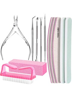 Buy Nail Care Tool Kit, Nail Files 100/180, Nail Buffer Block, Cuticle Nippers, Cuticle Trimmer, Cuticle Pusher, Nail Lifter for Ingrown Toenails, Nail Tools, Nail Kit, Pedicure & Manicure Tools in Saudi Arabia