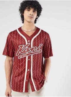 Buy Varsity Ziczac Pinstripe Baseball Shirt in Saudi Arabia