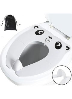 Buy Potty Training Seat Cover, Travel Toilet Seat,Folding Non Slip Silicone Pads,Portable Reusable Toilet Training Seat Cover For Kids Toddlers Boys Girls (White) in UAE