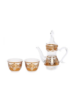 اشتري Nadia Mini Teapot/2 Cawa Cups Gold/White في الامارات
