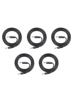 Buy Audio Cable 1.5m 1.5meter Black (5 pieces) in Saudi Arabia
