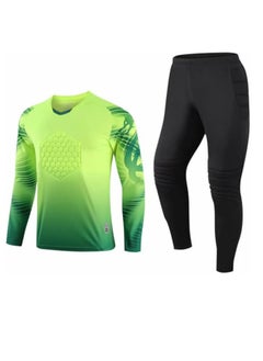 Buy New Boys Men's Soccer Goalkeeper Jerseys Protector Set Children Football Goalkeeper Outdoor Goal Keeper UniformsSuit in UAE