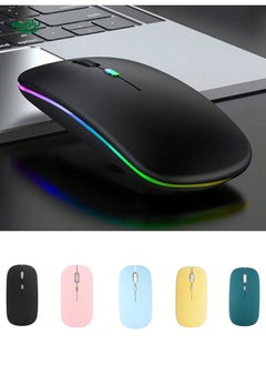 Buy 1pc Wireless Mouse Chargeable Portable Silent Wireless Mouse USB And Type-C Dual Mode Wireless Mouse 3 Adjustable DPI For Laptop, Android, PC in Saudi Arabia