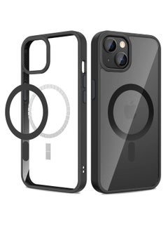 اشتري Magnetic Case for iPhone 15 6.1   Compatible with Magsafe, Matte Translucent Mobile Phone Case for iPhone 15 6.1  Scratch-Resistant PC Back + TPU Bumper في مصر