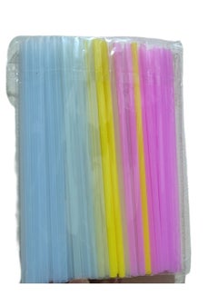 Buy Soft plastic straws, 100 pieces Multicolour in Egypt