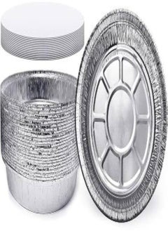 اشتري Round Deep aluminum Foil Plate With Cover (6) في مصر