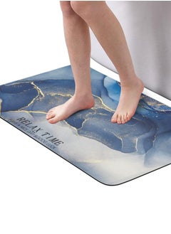 Buy Bath Mat with Highly Absorbent - Non-slip Floor Mat with Non-slip Texture of the Bottom - Comfortable Cushioned Floor Mat with Cotton-like Fabric in UAE