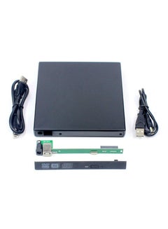 Buy Portable USB 2.0 CD DVD-Rom SATA External Case Slim for Laptop Notebook in UAE