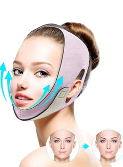 Buy Double Chin Reducer, Face Slimming Strap, Pain-Free V-Line Chin Cheek Lift Up Band, Face Shaper Band, for Anti Aging Wrinkle, Reducing Double Chin, Anti Snoring (Purple) in UAE