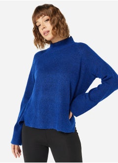 اشتري Relaxed High Neck Knit Pullover في الامارات