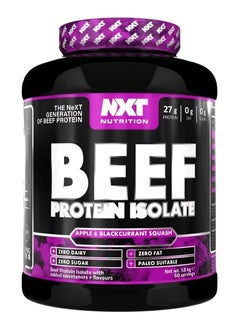 اشتري NXT Nutrition NXT Nutrition Beef Protein Isolate Powder - Protein Powder High in Natural Amino Acids - Paleo, Keto Friendly - Dairy and Gluten Free - Muscle Recovery | 1.8kg (Apple & BlackCurrant Squash) في السعودية