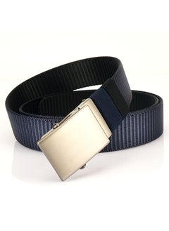 Buy 2022 Dual-Tone Thick Nylon Belt for Men 3.5CMBlack/Sapphire Blue Black/Sapphire Blue in UAE