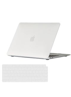 اشتري Case for MacBook Air 13 Inch A2337 (M1) / A2179 / A1932 (2022 2021 2020 2019 2018 Release) - Snap On Hard Shell Case Cover for MacBook Air 13 Retina Display with Touch ID (Crystal Clear) في مصر