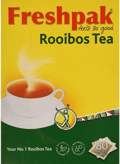 اشتري Freshpak Pure Rooibos Tea 80 Tagless Bags, Pure Rooibos and No Rooibos Infusion, New Packaging (Pack of 3) في الامارات