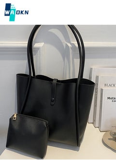 Buy Korean Version of Solid Color Mother Bag New Women's Bag Simple Portable Tote Bag Large Capacity Fashion Shoulder Bag in UAE