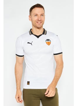 Buy Men Sportswear Fit Short Sleeves Football Jersey, White/Black in UAE