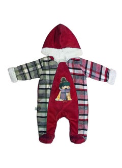 Buy Baby jumpsuit, new year design, with fur on the inside and a hood in Egypt