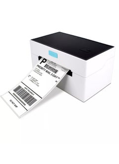 Buy Desktop Thermal Label Printer for 4x6 Shipping Package Label Maker 160mm/s High Speed USB+Bluetooth Connection Thermal Sticker Printer Max.110mm Paper Width Compatible in Saudi Arabia